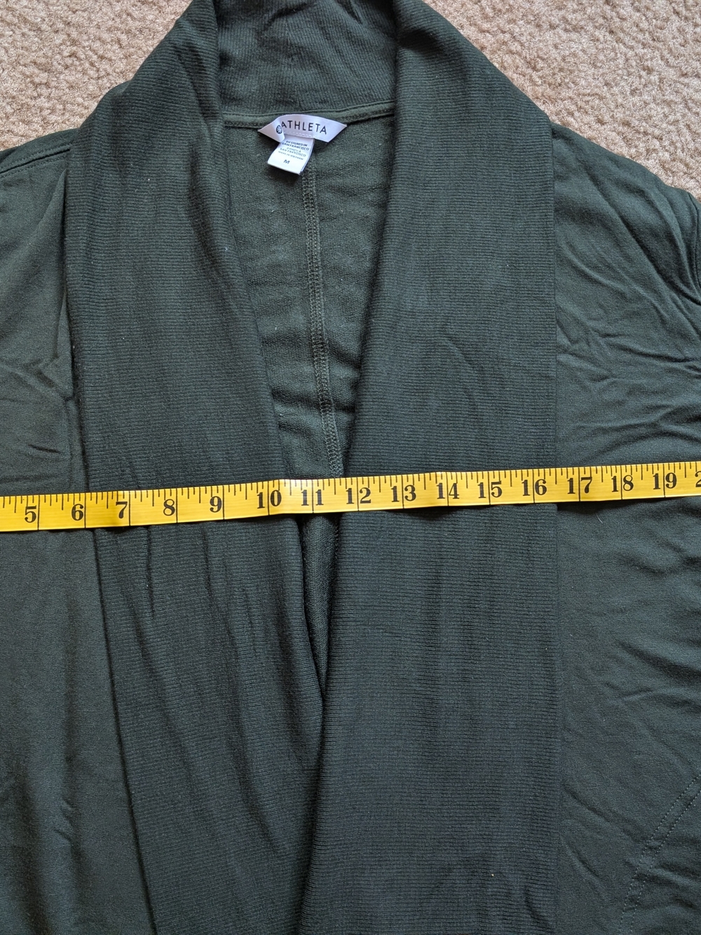 Athleta Pranayama Draped Cardigan Sweater - Aspen Olive Size medium - Picture 7 of 10